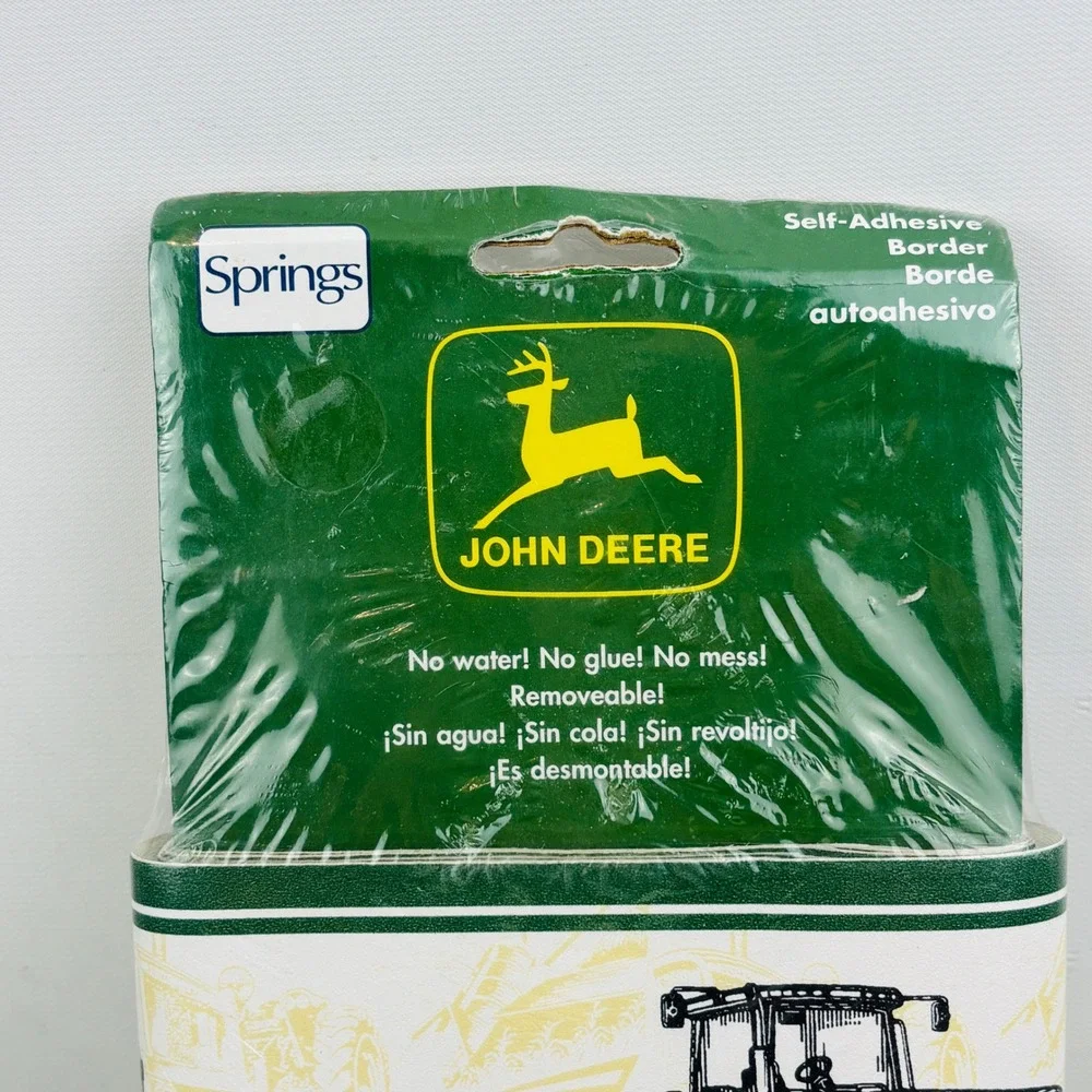 John Deere Vintage Tractor Wallpaper Border Lot of 2 Self-Adhesive 5 Yds Springs